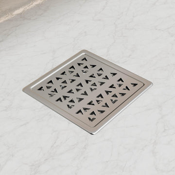 InArt 5 x 5 Inch Square Stainless Steel Shower Drain for Bathroom Floors