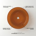InArt Amber Orange Glass Vessel Sink for Countertop Bathroom Vanities, 15.6 Inch, additional product view 8