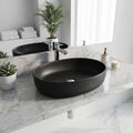 Charcoal Black Oval Ceramic vessel bathroom sink