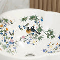 InArt Vessel Sinks for Bathroom – Glossy White Ceramic Round, Scalloped Rim 16.5