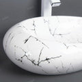 Bathroom vanity with vessel sink setup, rectangular ceramic basin 20x12 for vessel sink cabinet and faucet
