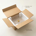 InArt Clear Rectangular Crystal Glass Vessel Sink for Countertop Bathrooms, 17.5 Inch, additional product view 8