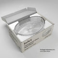 InArt Crystal Clear Oval Glass Vessel Sink, Fluted Ribbed Design, 19.7 x 14.6 Inch Bathroom Basin, additional product view 8