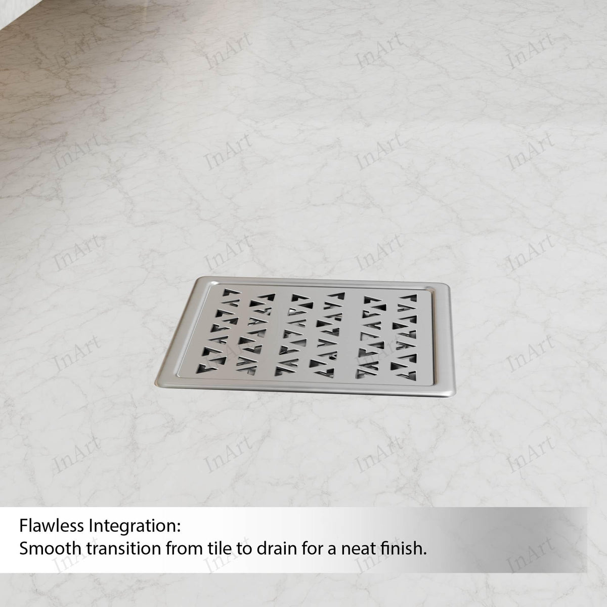 InArt 5 x 5 Inch Square Stainless Steel Shower Drain for Bathroom Floors, additional product view 7