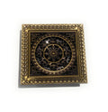 Antique bronze brass floor drain 4 inch outlet, square tile floor drain grate top view