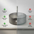 InArt Tempered Glass Vessel Sink for Countertop Bathroom Vanities, 15.6 Inch, additional product view 7