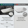 InArt Rectangle Bathroom Ceramic Vessel Sink Art Basin in White Marble Color, additional product view 3