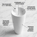InArt Basin Pedestal Sink - Standing Bathroom Sink White 38x38 CM, additional product view 2