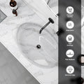 InArt Clear Glass Oval Vessel Sink – Fluted Ribbed Design, 19.7