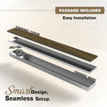InArt 24 x 4 Inch Stainless Steel Shower Floor Drain with Hair Strainer Grate, additional product view 9