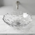 InArt Transparent Prism Crystal Glass Vessel Sink for Countertop Bathrooms, 18.1 Inch, additional product view 9