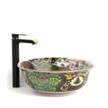 Vessel sinks InArt multicolor patterned round ceramic tabletop wash basin 42cm