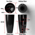 InArt Basin Pedestal Sink - Circular Bathroom Standing Sink Black 38x38 CM, additional product view 2