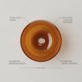 InArt Amber Orange Glass Vessel Sink for Countertop Bathrooms, 13.4 Inch, additional product view 2