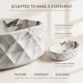 White, Gray and Taupe Oval Ceramic vessel bathroom sink, additional product view 4