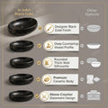 Black and Gold Round Ceramic vessel bathroom sink, additional product view 7