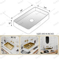 Gold Rectangular Ceramic vessel bathroom sink, additional product view 3