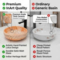 InArt Vessel Sinks for Bathroom – 15.75