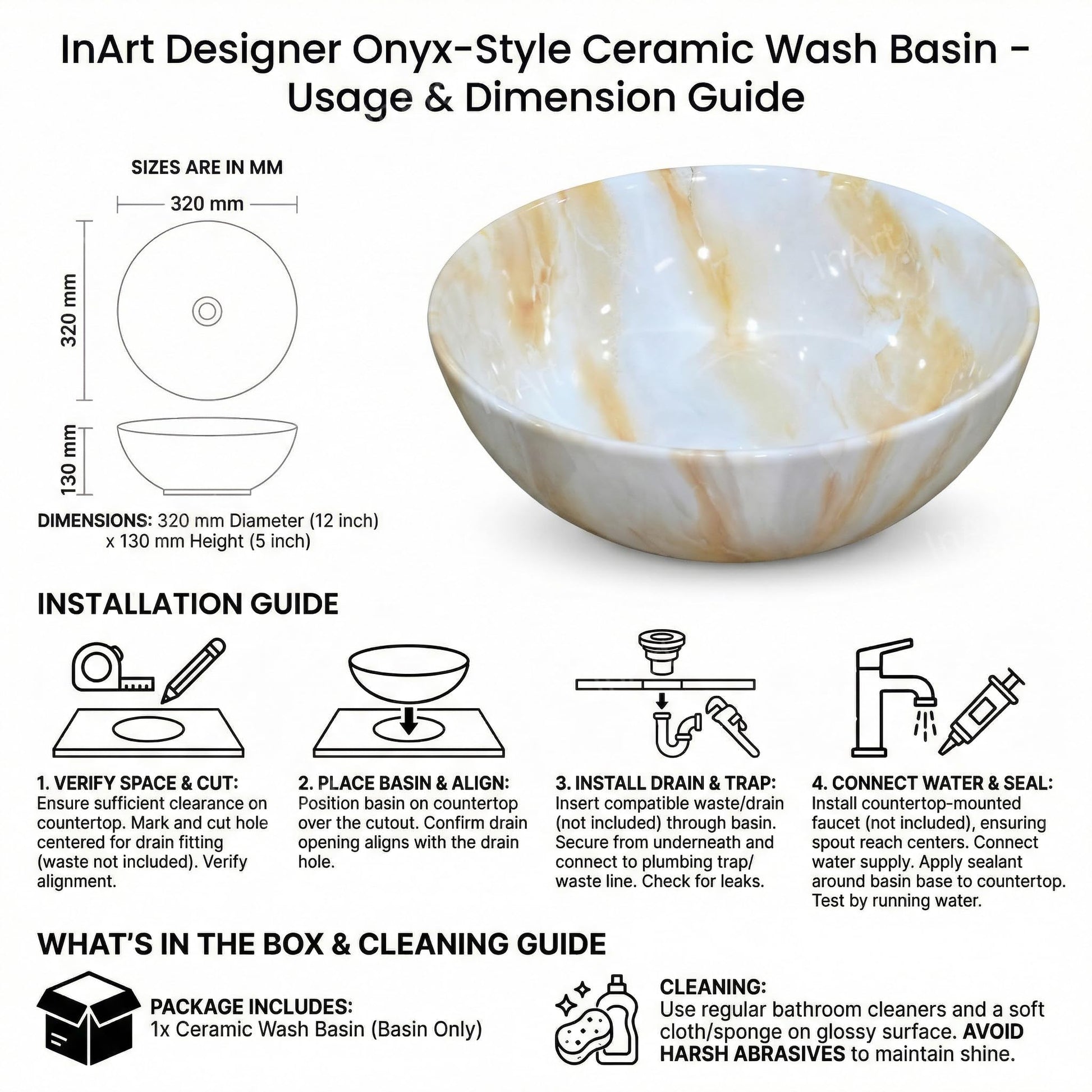 Round vessel sink installed on vanity tops for vessel sinks, glossy onyx black ceramic bowl