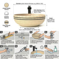 InArt Vessel Sinks for Bathroom 15.75