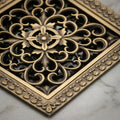 InArt 12 x 4 Inch Square Brass Shower Drain Cover with Removable Grate, additional product view 5