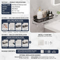 Adhesive mounting option for the matte black shower shelves