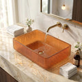 InArt Rectangular Crystal Glass Vessel Sink for Countertop Bathrooms, 18.1 Inch, additional product view 4
