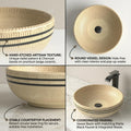 InArt Vessel Sinks for Bathroom 15.75
