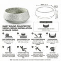 InArt Light Green Ceramic Vessel Sink – 16.5