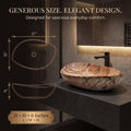 Champagne Gold Rectangular Ceramic vessel bathroom sink, additional product view 8