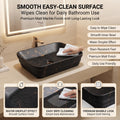 Black Rectangular Ceramic vessel bathroom sink, additional product view 6