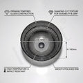 InArt Black Faceted Crystal Glass Vessel Sink for Countertop Bathrooms, 13.4 Inch, additional product view 6