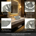 InArt Silver Ceramic Round Vessel Sinks – Moroccan Pattern, 16.5