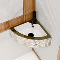 Gold Corner Ceramic wall-mount bathroom sink
