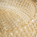 InArt Amber Tempered Glass Round Vessel Sink – Diamond Texture, 15.6