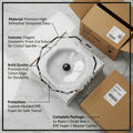 InArt Transparent Prism Crystal Glass Vessel Sink for Countertop Bathrooms, 18.1 Inch, additional product view 2