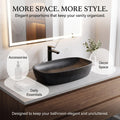 Black Rectangular Ceramic vessel bathroom sink, additional product view 8