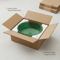 InArt Green Tinted Glass Vessel Sink for Countertop Bathroom Vanities, 15.6 Inch, additional product view 8