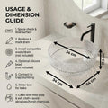 InArt Clear Glass Countertop Vessel Sink for Modern Bathroom Vanities, 13.4 Inch, additional product view 6