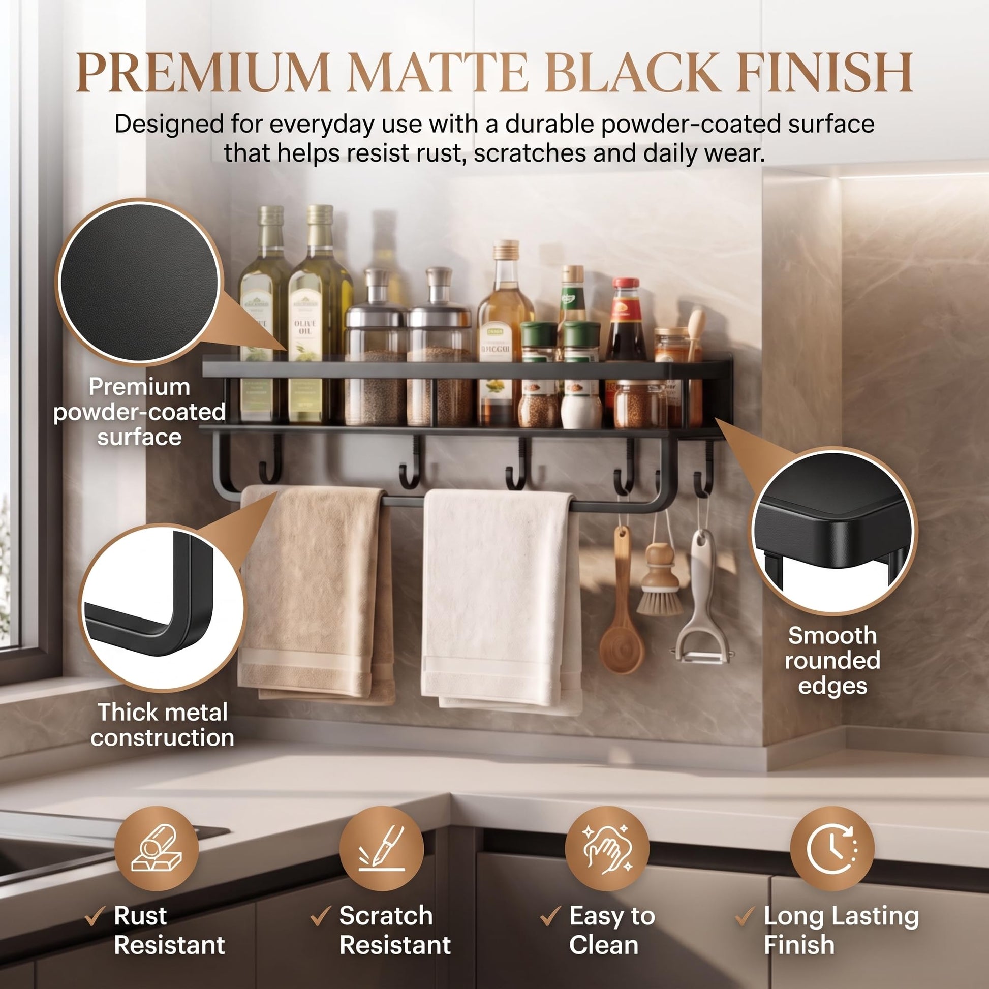 15.75-inch wall spice rack dimensions and storage layout