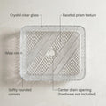 InArt Clear Rectangular Crystal Glass Vessel Sink for Countertop Bathrooms, 17.5 Inch, additional product view 2