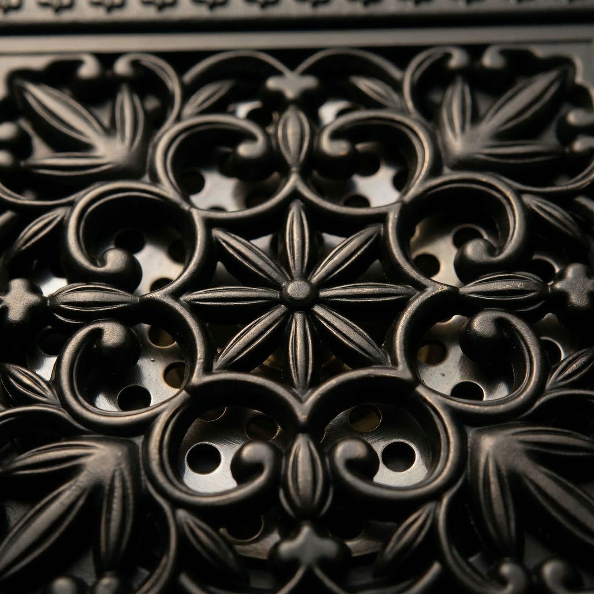 InArt Matte Black Brass Bathroom Floor Drain, 12 x 4 product image 9 of 12