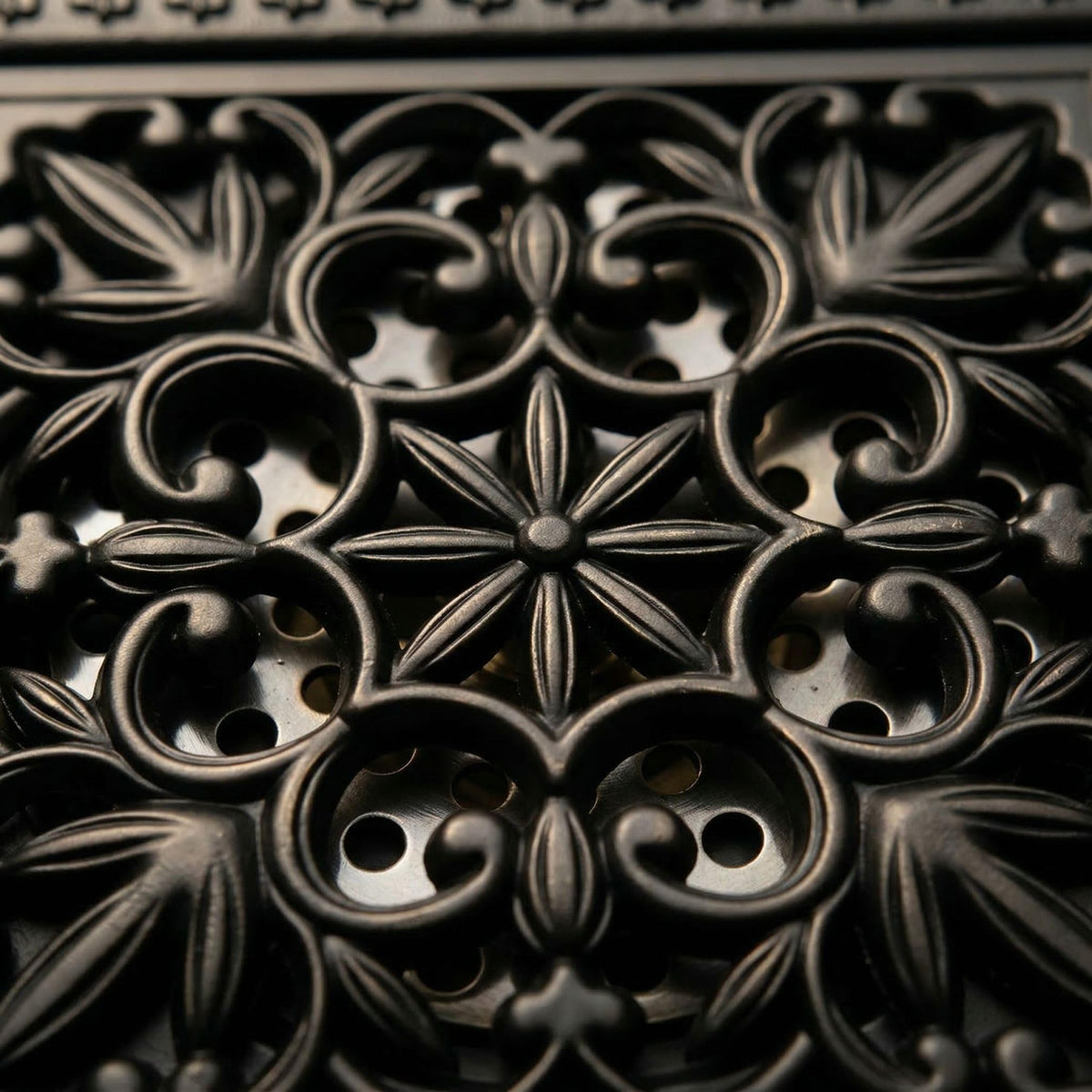 InArt Matte Black 12 x 4 Inch Brass Shower Drain Channel with Removable Grate, additional product view 5