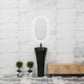 InArt Basin Pedestal Sink - Bathroom Standing Sink Black 40x40 CM, additional product view 6