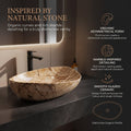 Champagne Gold Rectangular Ceramic vessel bathroom sink, additional product view 9