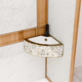 Gold Corner Ceramic wall-mount bathroom sink, additional product view 7