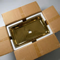 Gold Rectangular Ceramic vessel bathroom sink, additional product view 9