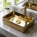 InArt Modern Gold Ceramic Vessel Sink – 19