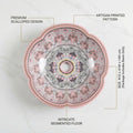 InArt Glossy Pink Ceramic Round Vessel Sink – Sink on Top of Vanity, 16