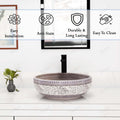 Bath vessel sink top view, square ceramic table top wash basin 40 x 40 x 14 cm